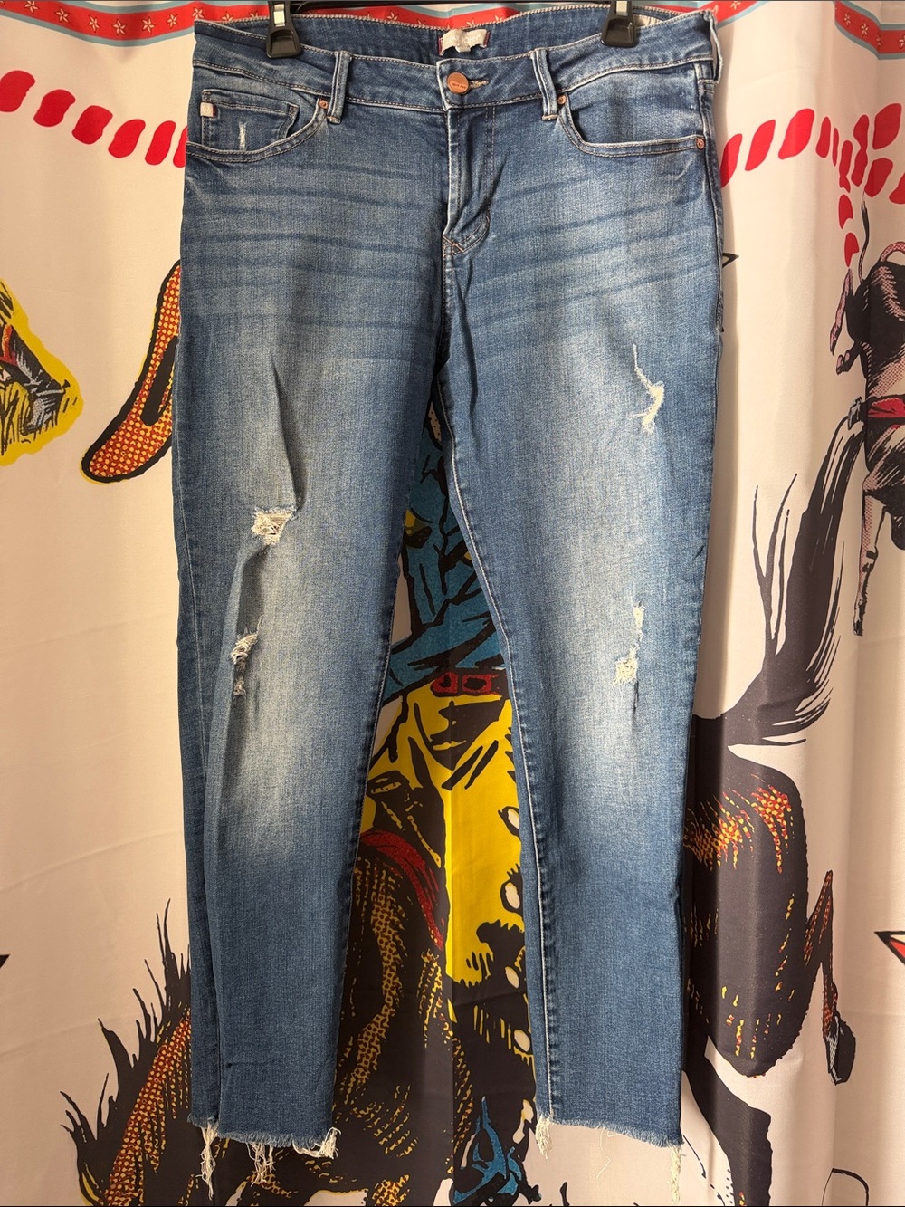 Dear John Medium Blue Distressed Skinny Jeans
